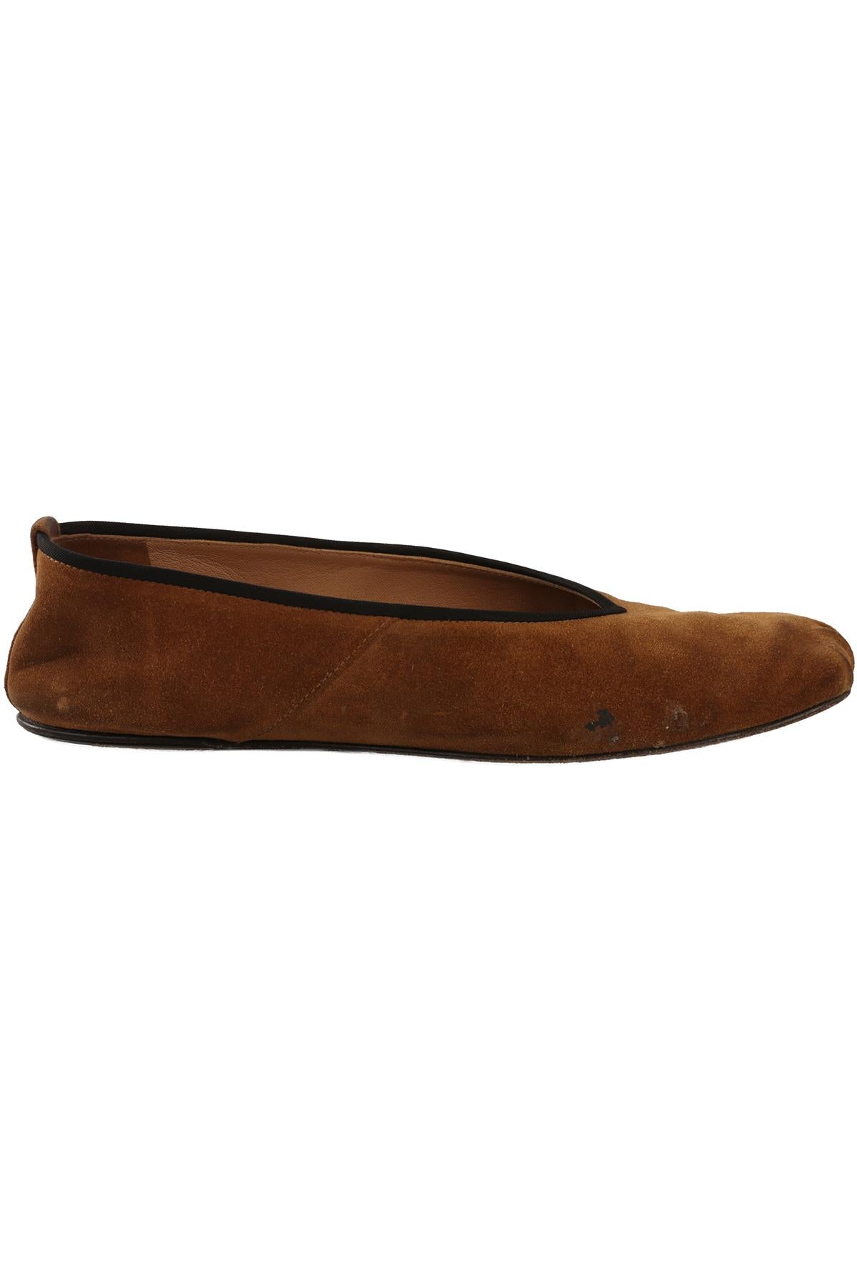 THE ROW TAN SUEDE BALLET FLATS  EU 38 UK 5 US 8