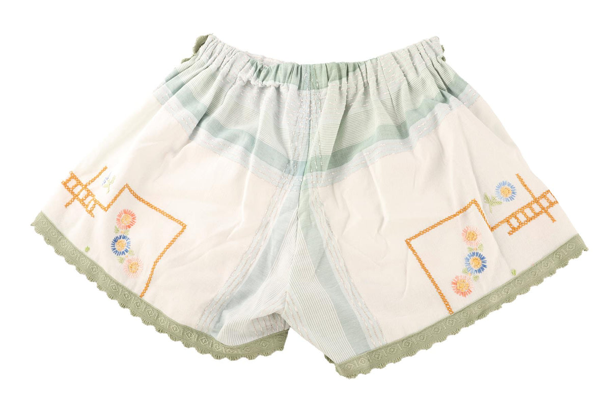 ORSINA GREEN COTTON SHORTS LARGE
