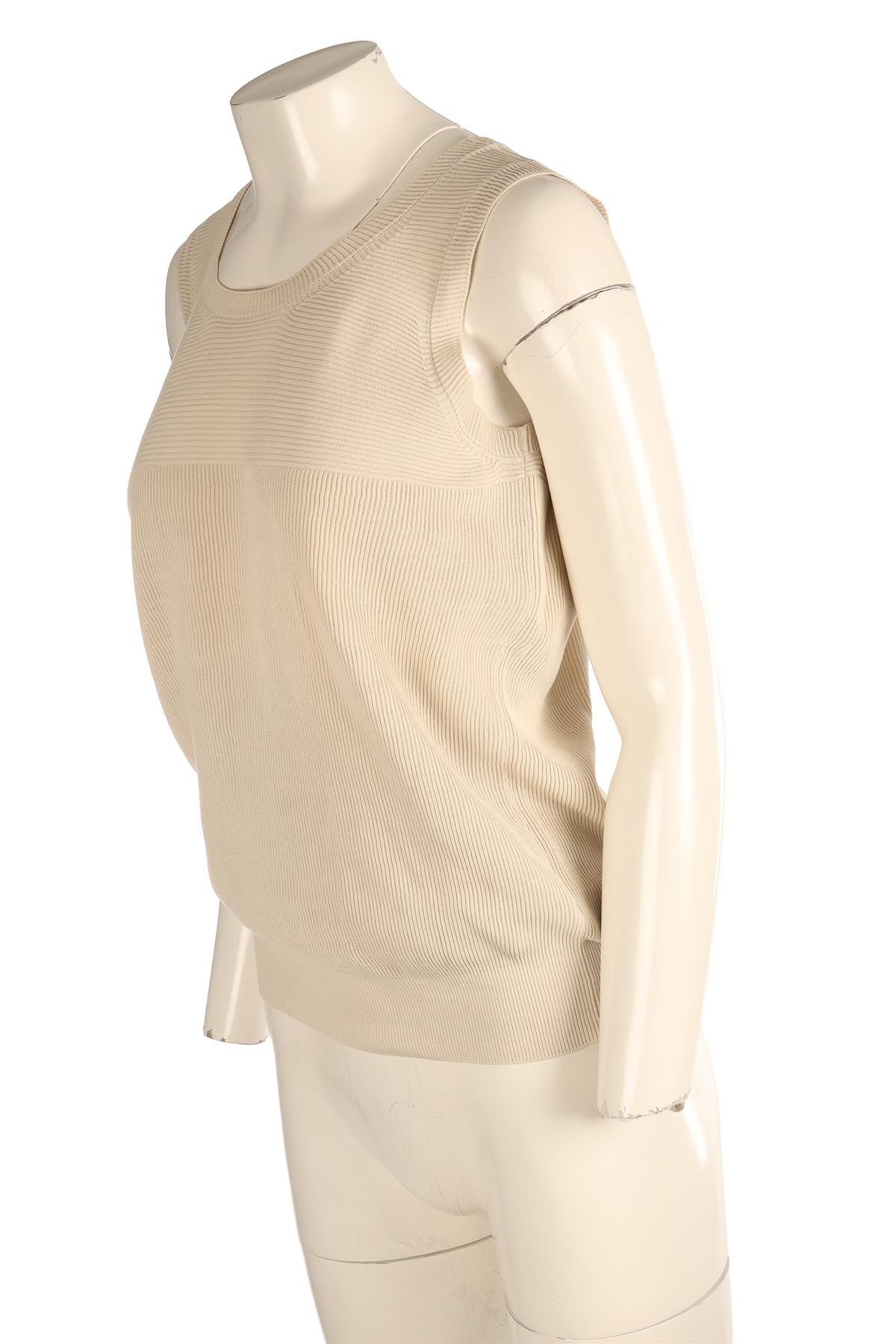 BOTTEGA VENETA BEIGE COTTON TOP IT 46 UK 14