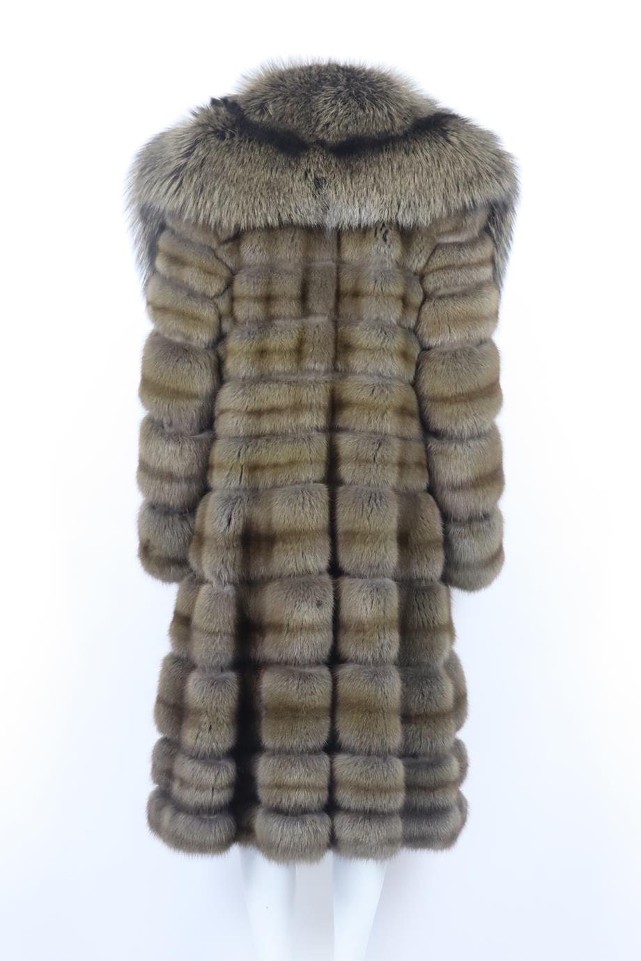 DENNIS BASSO SABLE FUR COAT XLARGE
