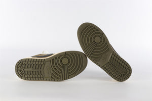 NIKE GREEN LEATHER TRAINERS EU 37 UK 4 US 6.5