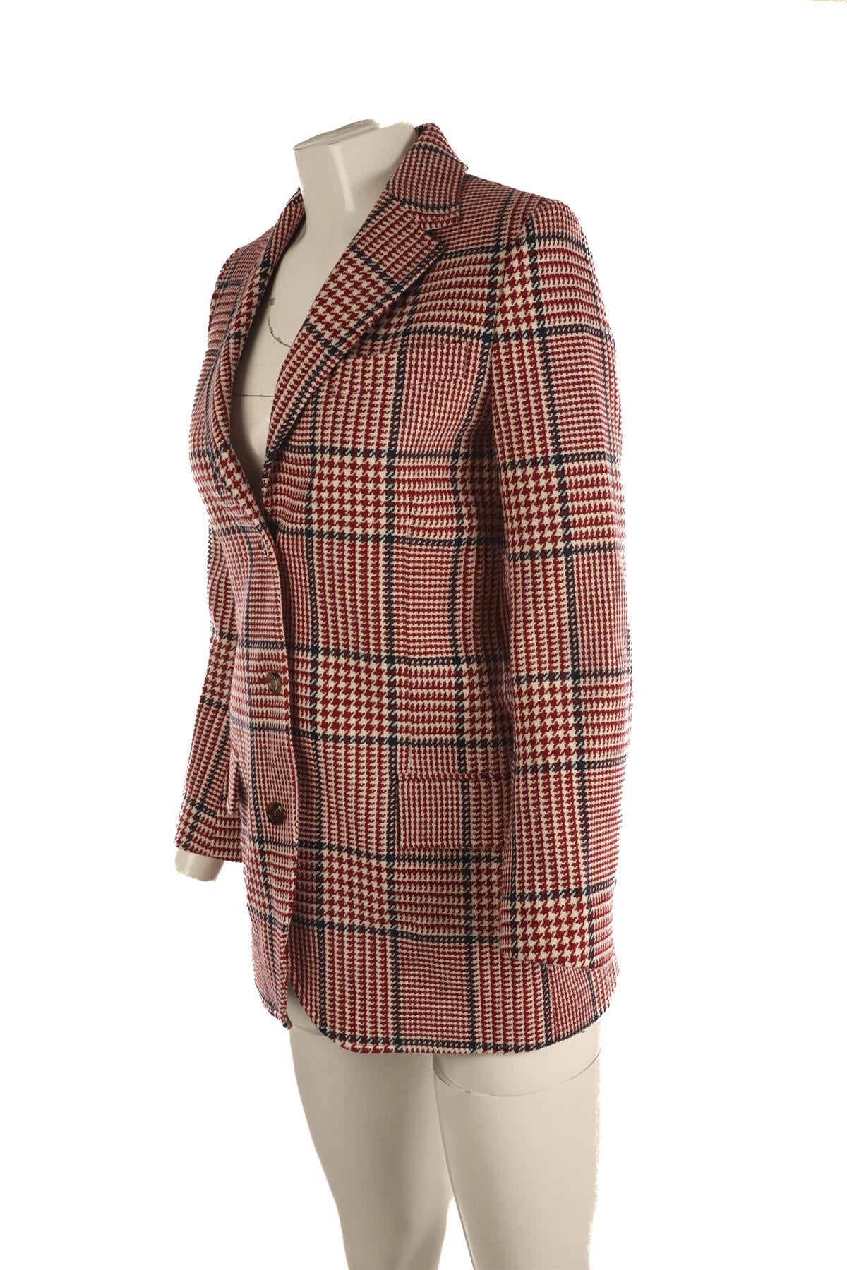 GUCCI RED WOOL BLAZER IT 36 UK 4