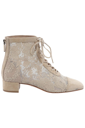 CHRISTIAN DIOR BEIGE NAUGHTILY-D SUEDE ANKLE BOOTS EU 38 UK 5 US 8