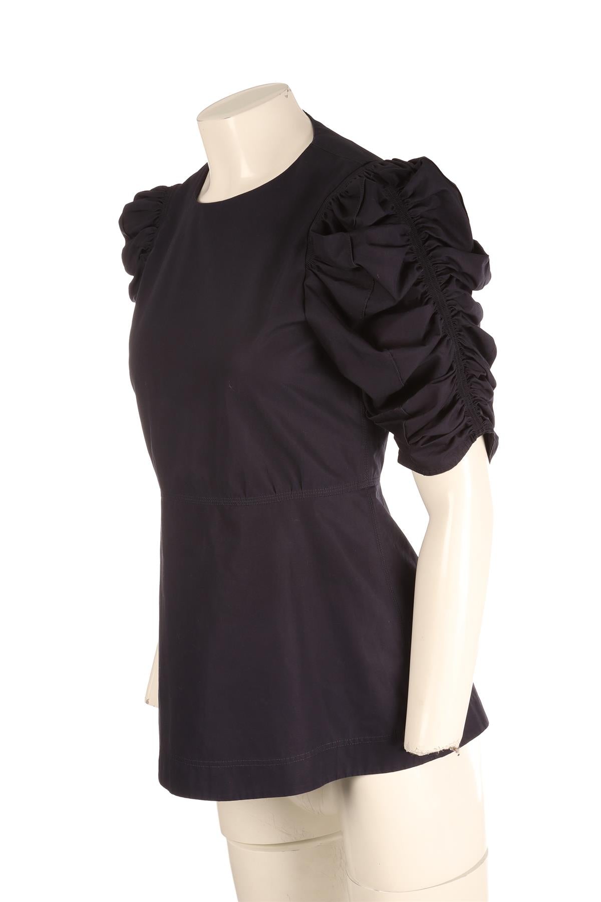 CELINE NAVY COTTON TOP FR 38 UK 10