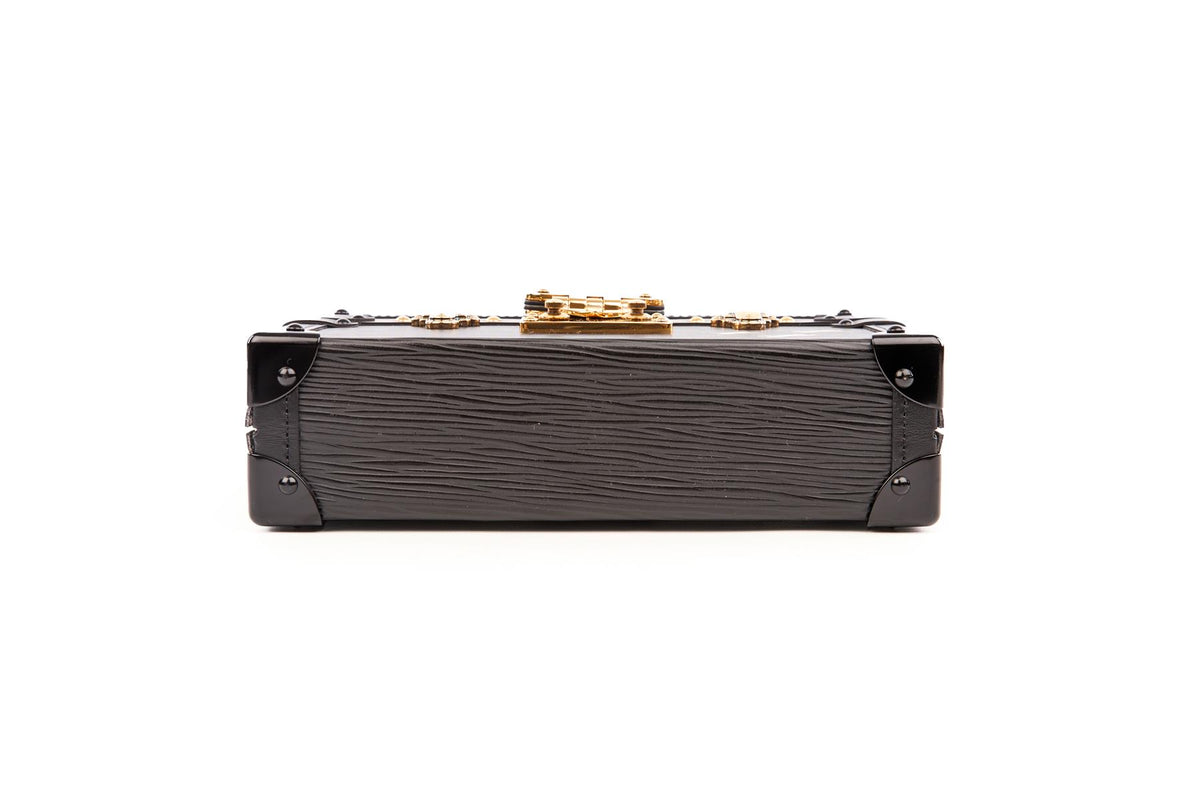 LOUIS VUITTON BLACK 2017 PETITE MALLE EPI LEATHER CLUTCH