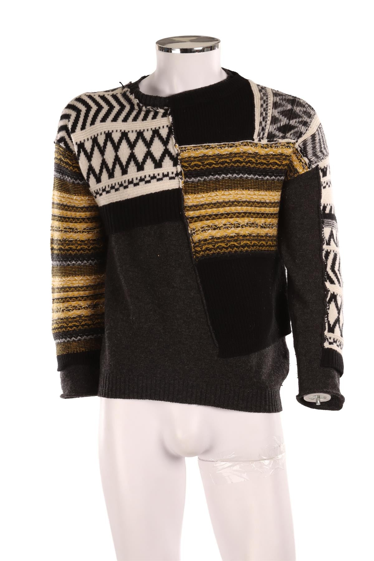 ISABEL BENENATO MULTI MEN'S WOOL SWEATER SMALL
