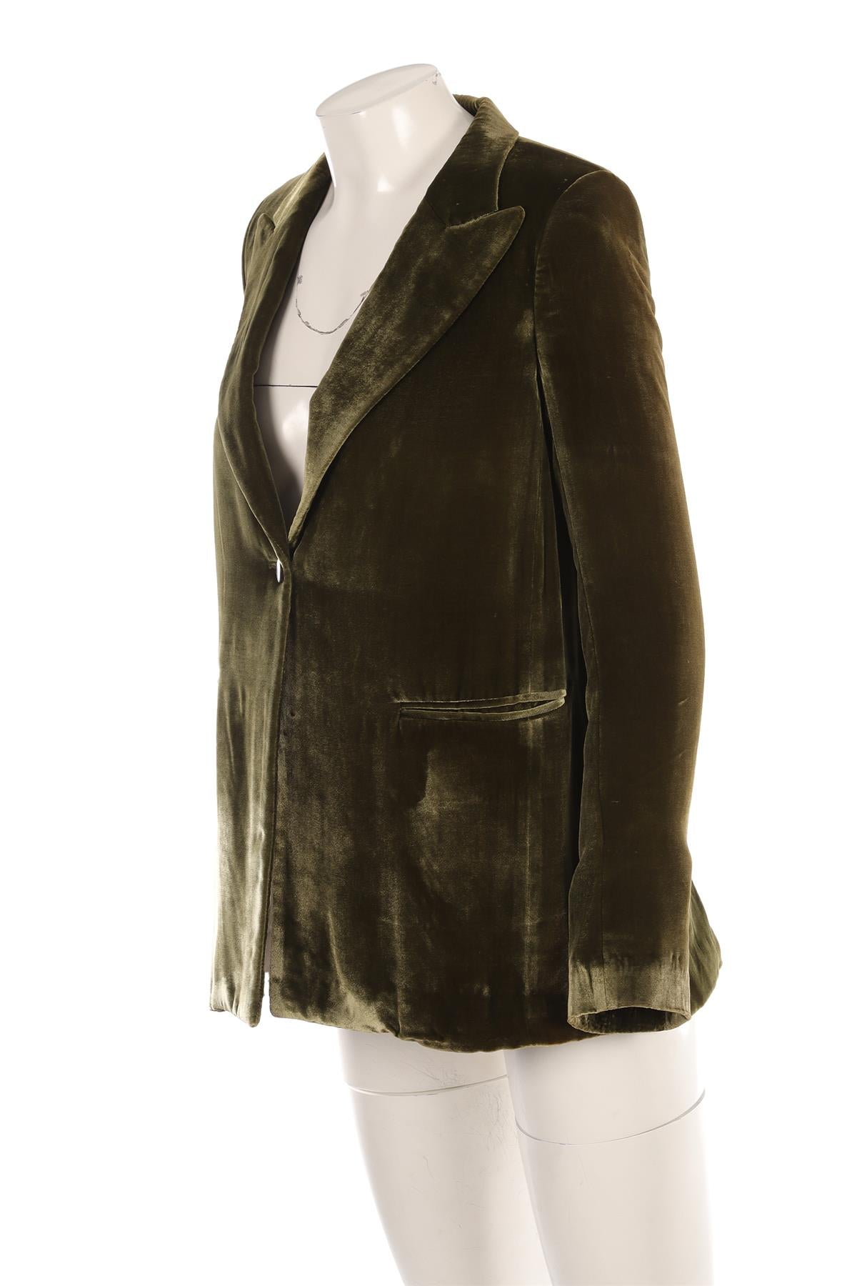 ALEX EAGLE GREEN VELVET BLAZER UK 8