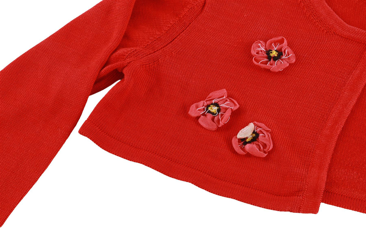DOLCE & GABBANA RED BABY GIRLS CARDIGAN 18-24 MONTHS
