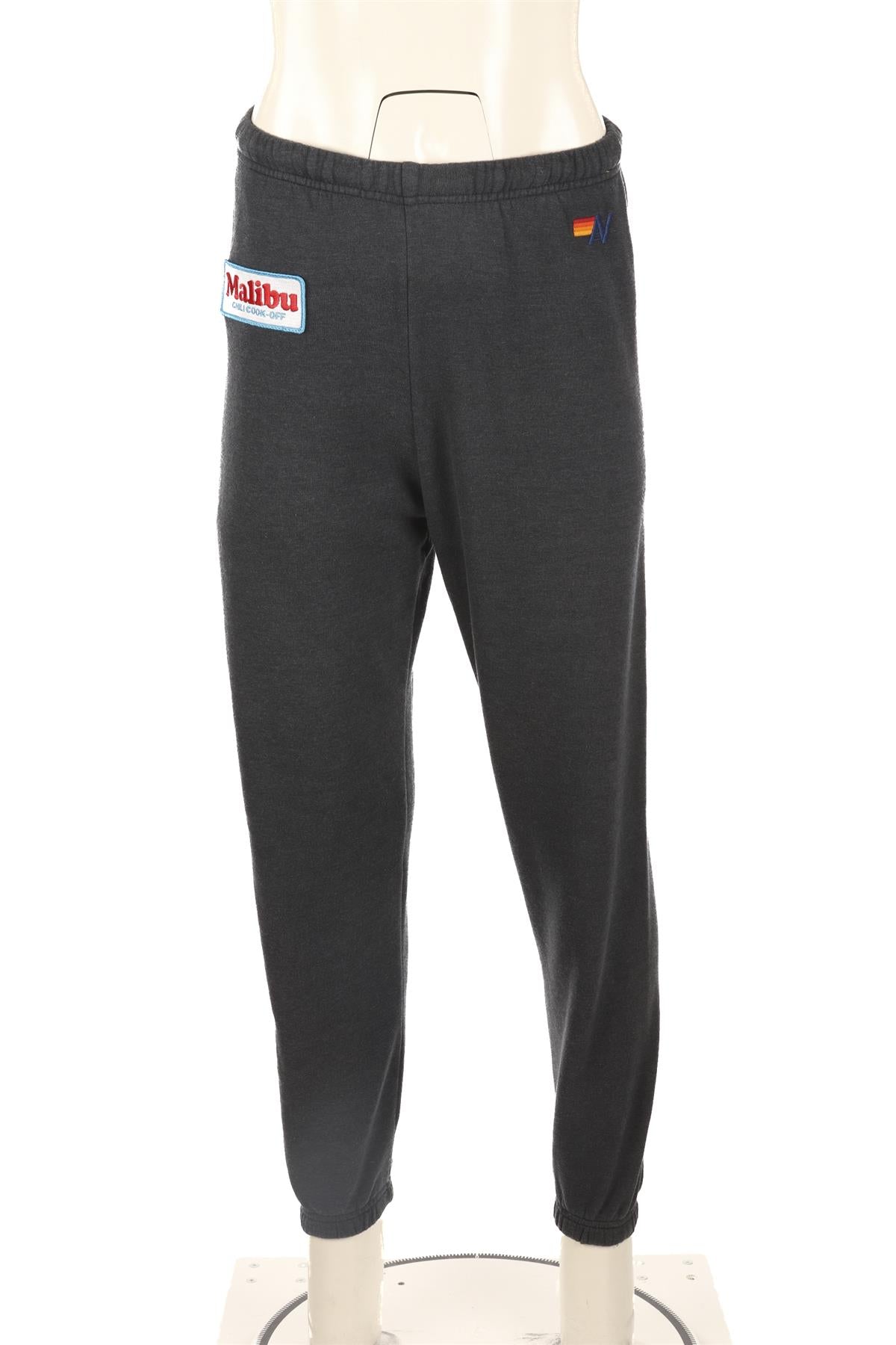 AVIATOR NATION GREY COTTON TRACK PANTS SMALL