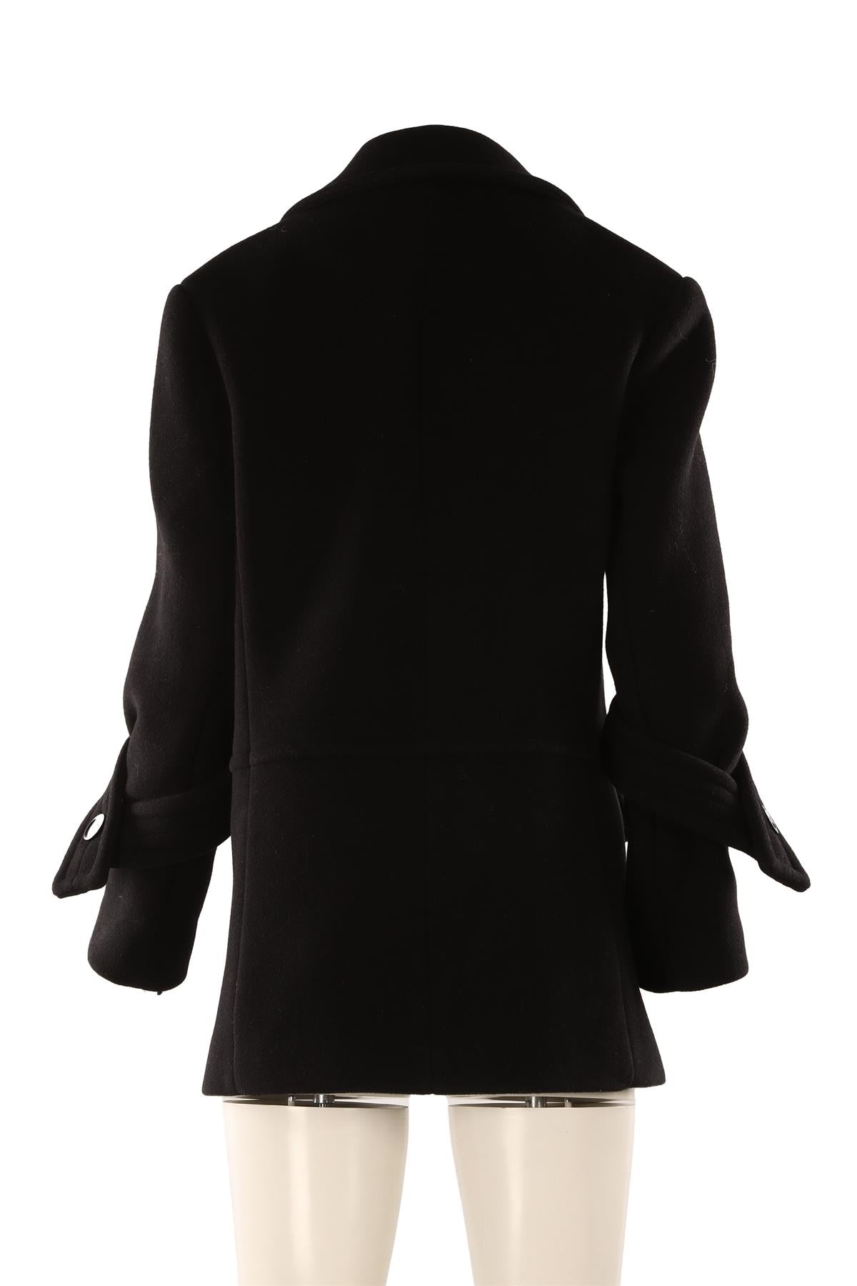 PROENZA SCHOULER BLACK 2024 WOOL COAT US 8