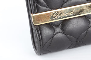 CHOPARD BLACK LEATHER CLUTCH