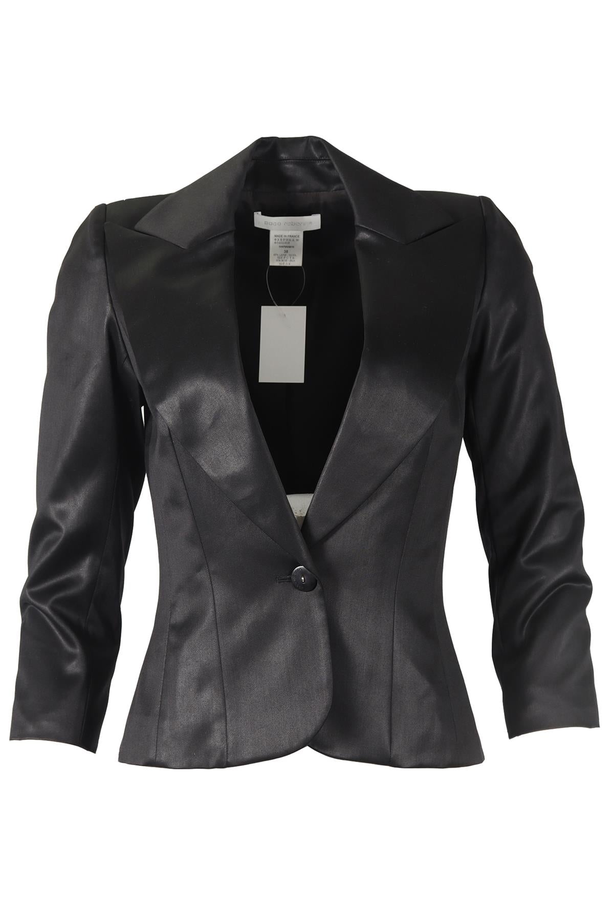 PACO RABANNE WOOL AND SILK BLEND BLAZER FR 38 UK 10