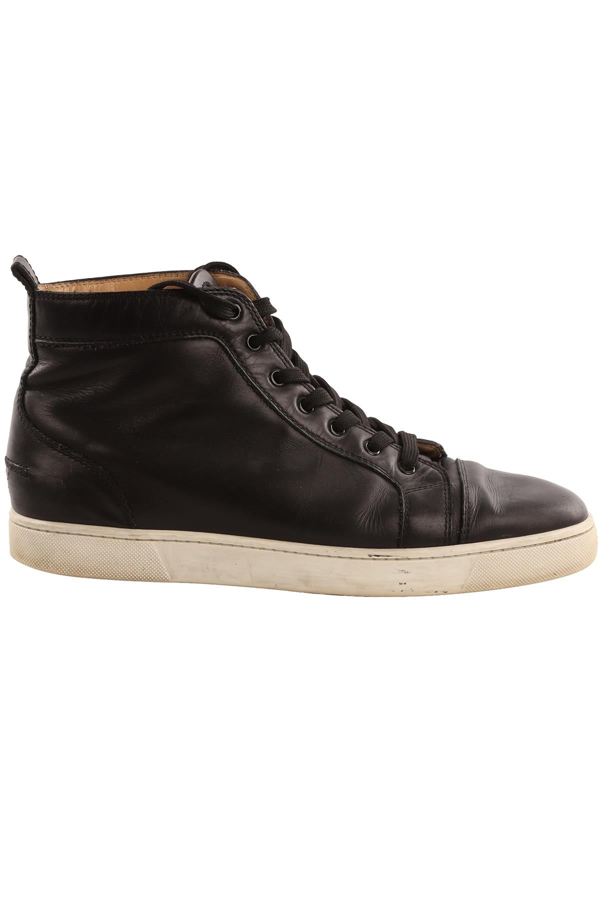 CHRISTIAN LOUBOUTIN BLACK LEATHER MEN'S SNEAKERS EU 44 UK 10