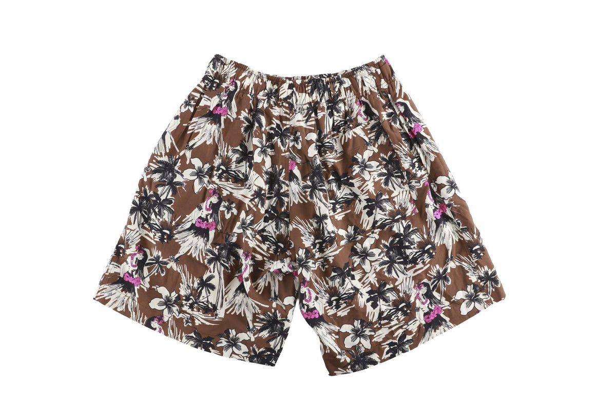 PALM ANGELS BROWN MEN'S JERSEY SHORTS IT 48 UK 32 FR 40