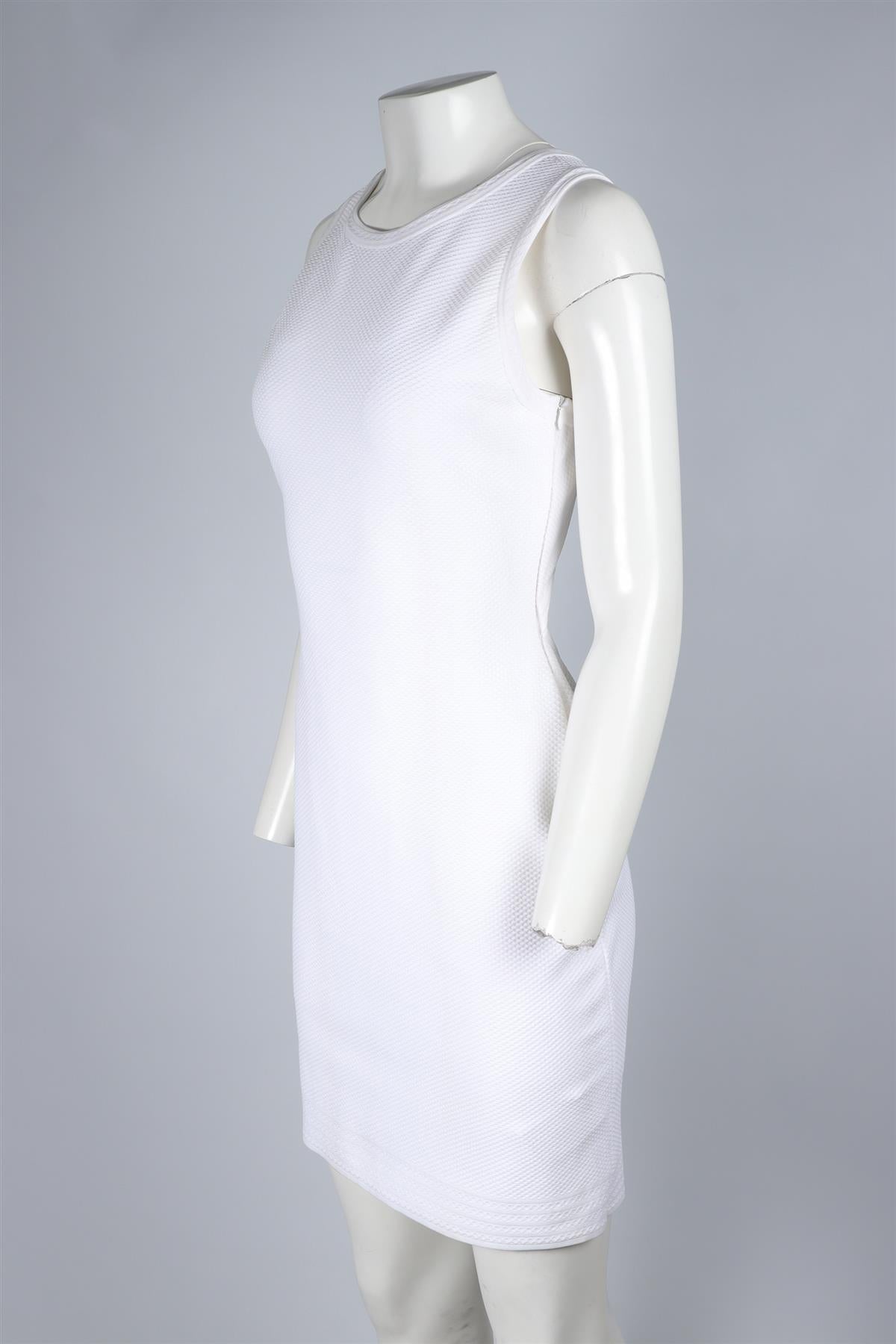 ALAIA WHITE KNIT MINI DRESS FR 42 UK 14