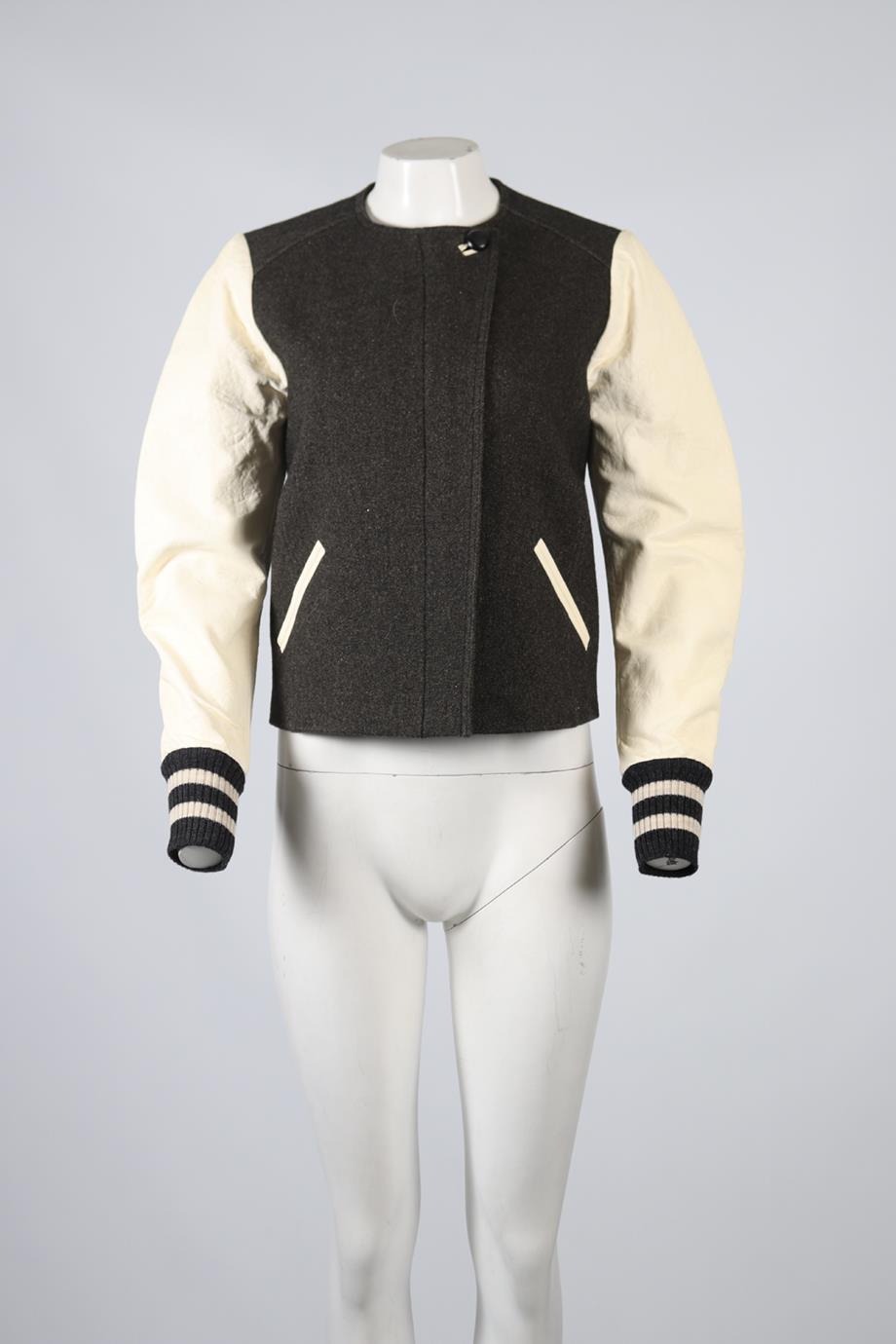 ISABEL MARANT WOOL BLEND BOMBER JACKET FR 36 UK 8