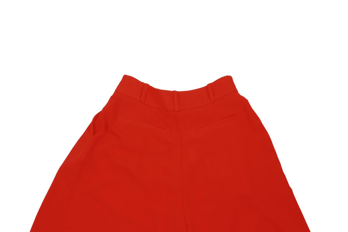 RED CREPE SHORTS