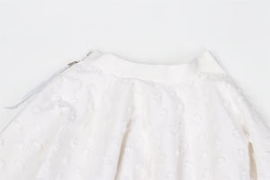 LOUIS VUITTON WHITE COTTON MIDI SKIRT FR 34 UK 6