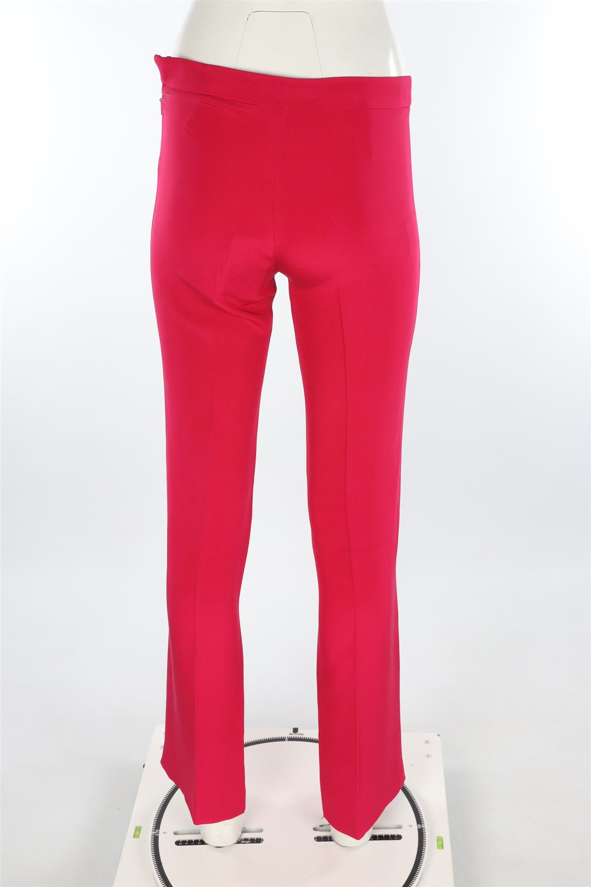 GUCCI 2013 PINK SILK STRAIGHT LEG PANTS IT 38 UK 6