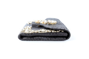 PHILIPP PLEIN BLACK PYTHON CLUTCH