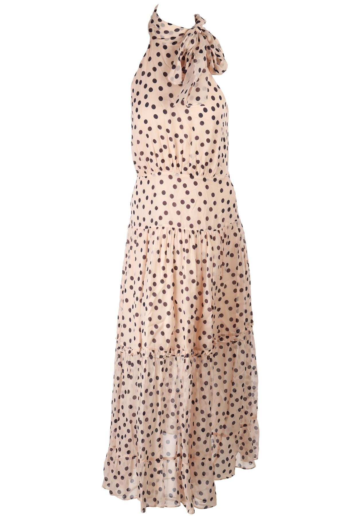 NUDE CREPE MAXI DRESS