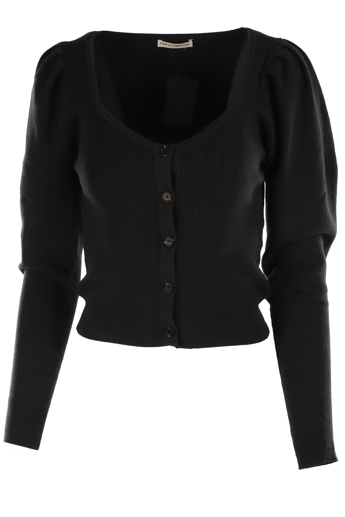 ULLA JOHNSON NAVY WOOL CARDIGAN MEDIUM