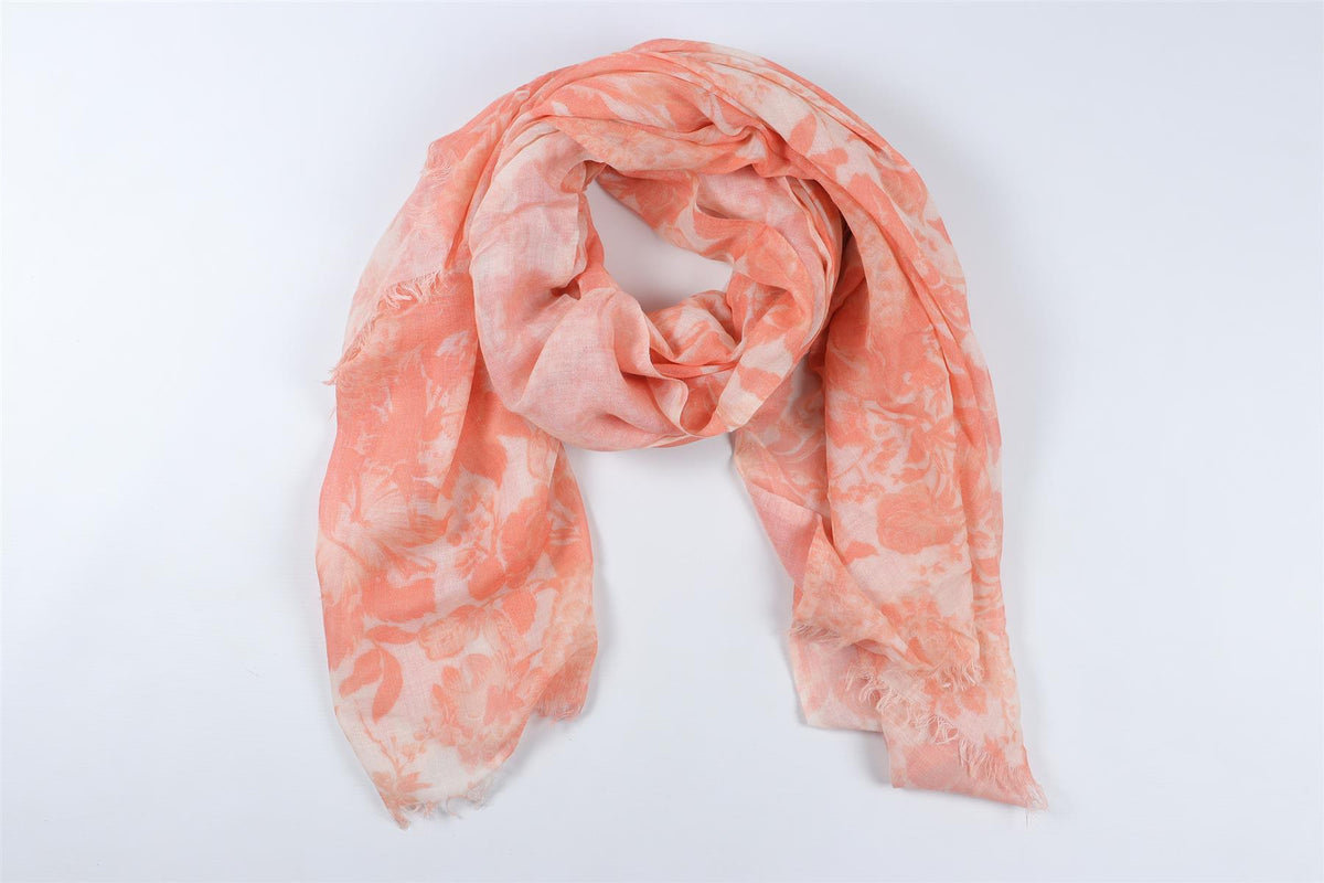 STELLA MCCARTNEY PEACH SILK SCARF