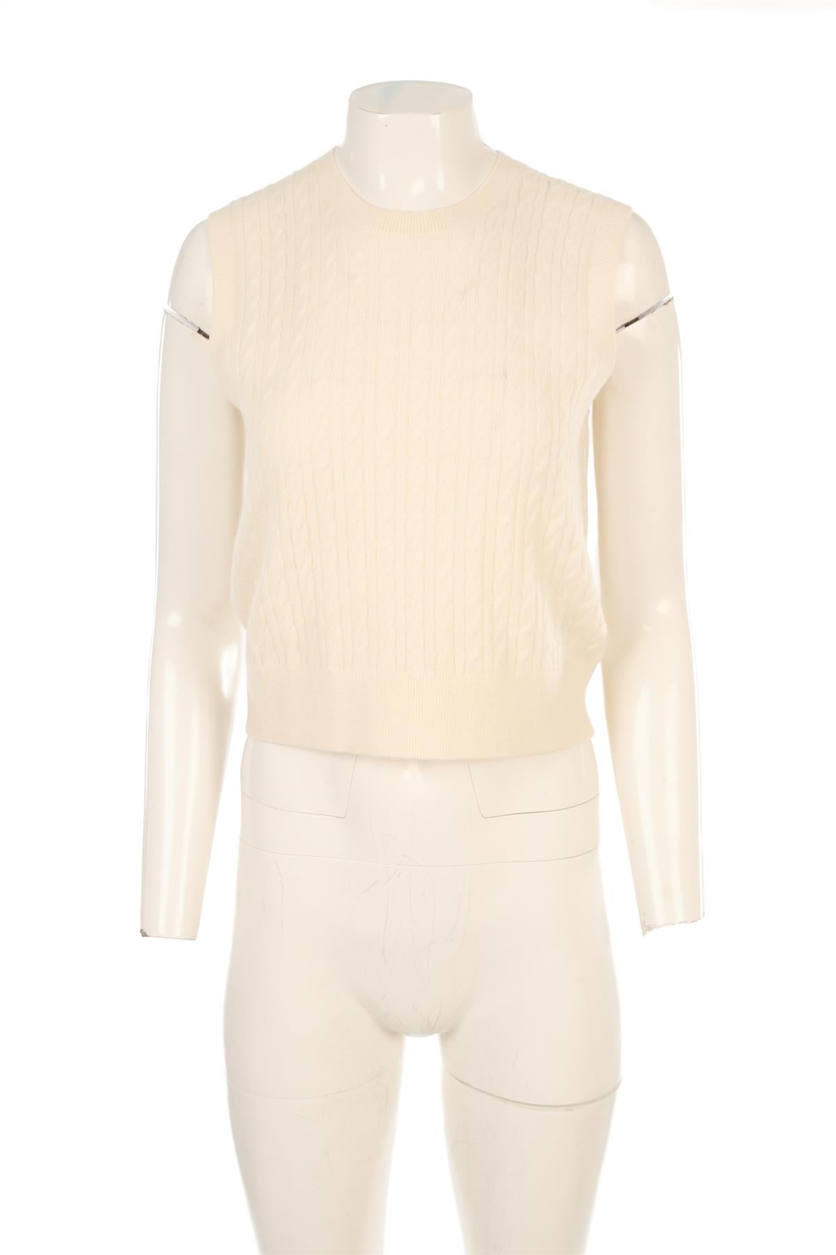 CLUB MONACO IVORY CASHMERE VEST MEDIUM