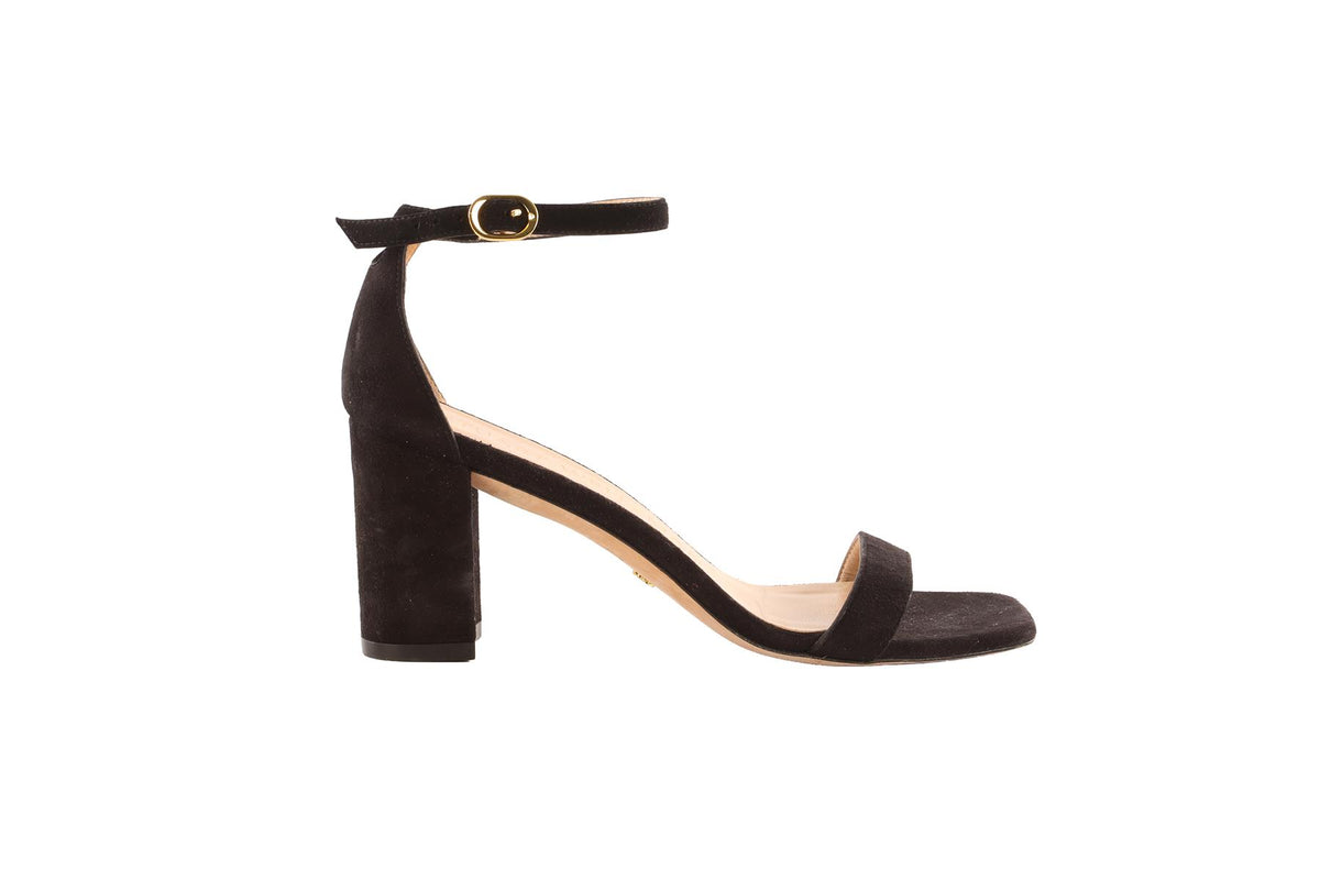 STUART WEITZMAN BLACK SUEDE SANDALS US 6 EU 36.5 UK 3.5