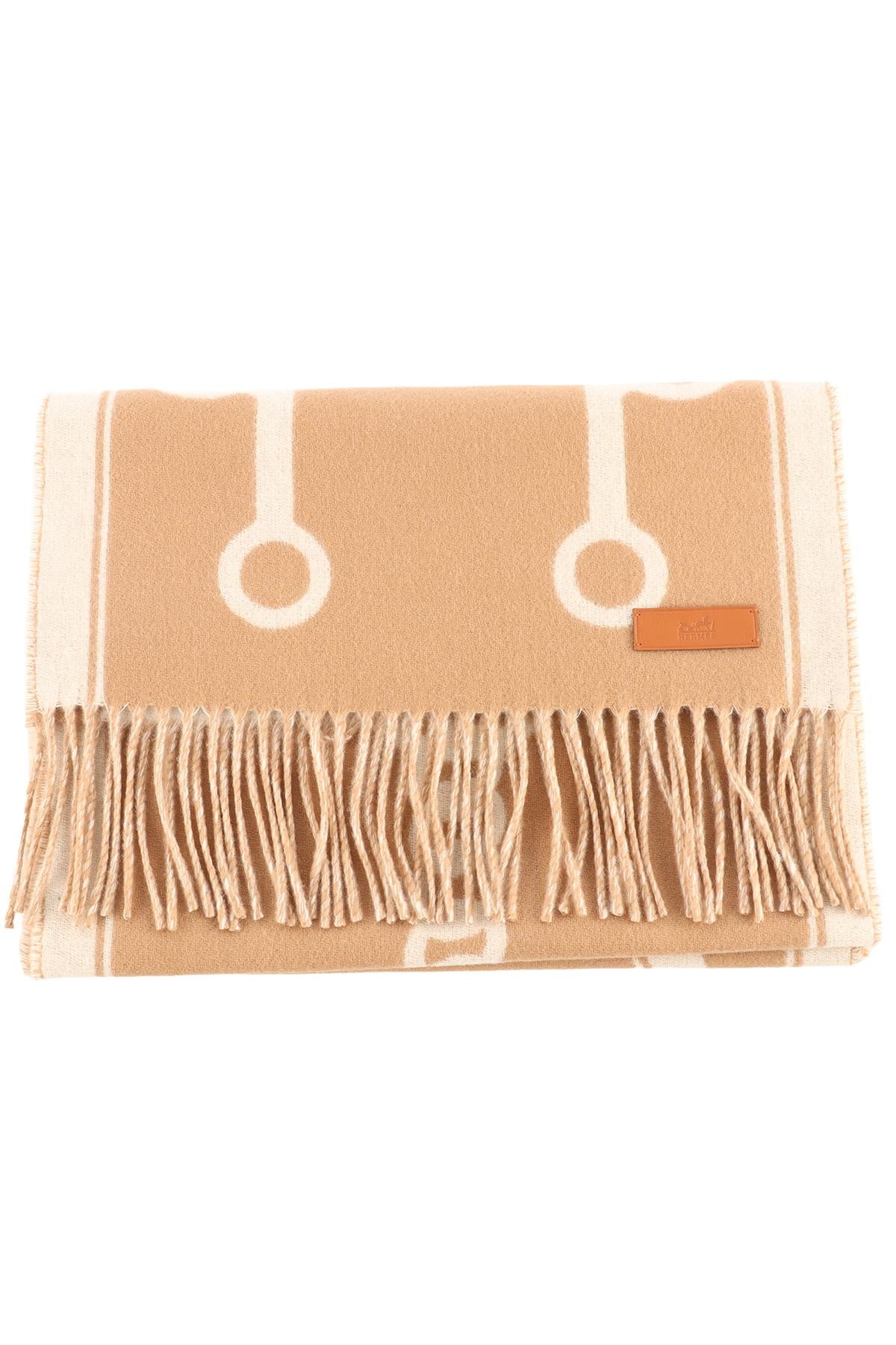 HERMÈS BEIGE CASAQUE MORS CASHMERE SCARF