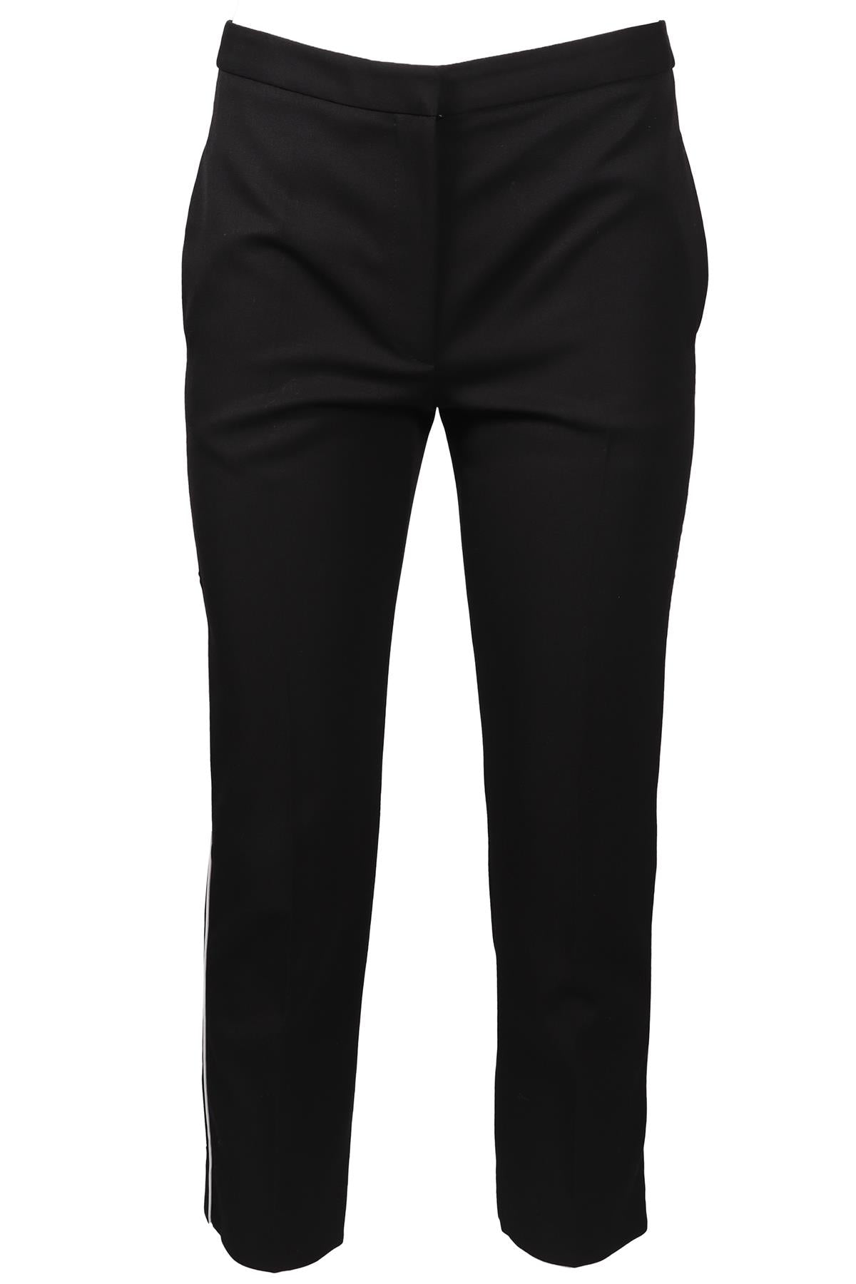 ALEXANDER MCQUEEN BLACK WOOL STRAIGHT LEG PANTS IT 40 UK 8
