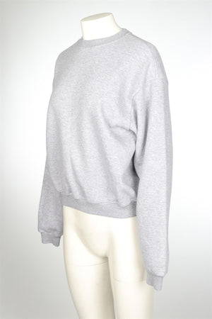 SKIMS GREY COTTON SWEATSHIRT MEDIUM