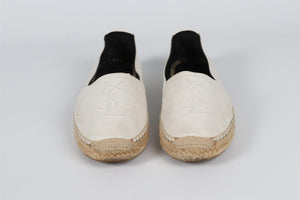 SAINT LAURENT WHITE LEATHER ESPADRILLES EU 38 UK 5 US 8