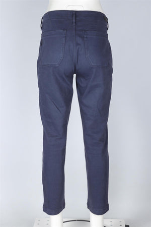 PAIGE NAVY MID RISE STRAIGHT LEG JEANS W29 UK 10-12