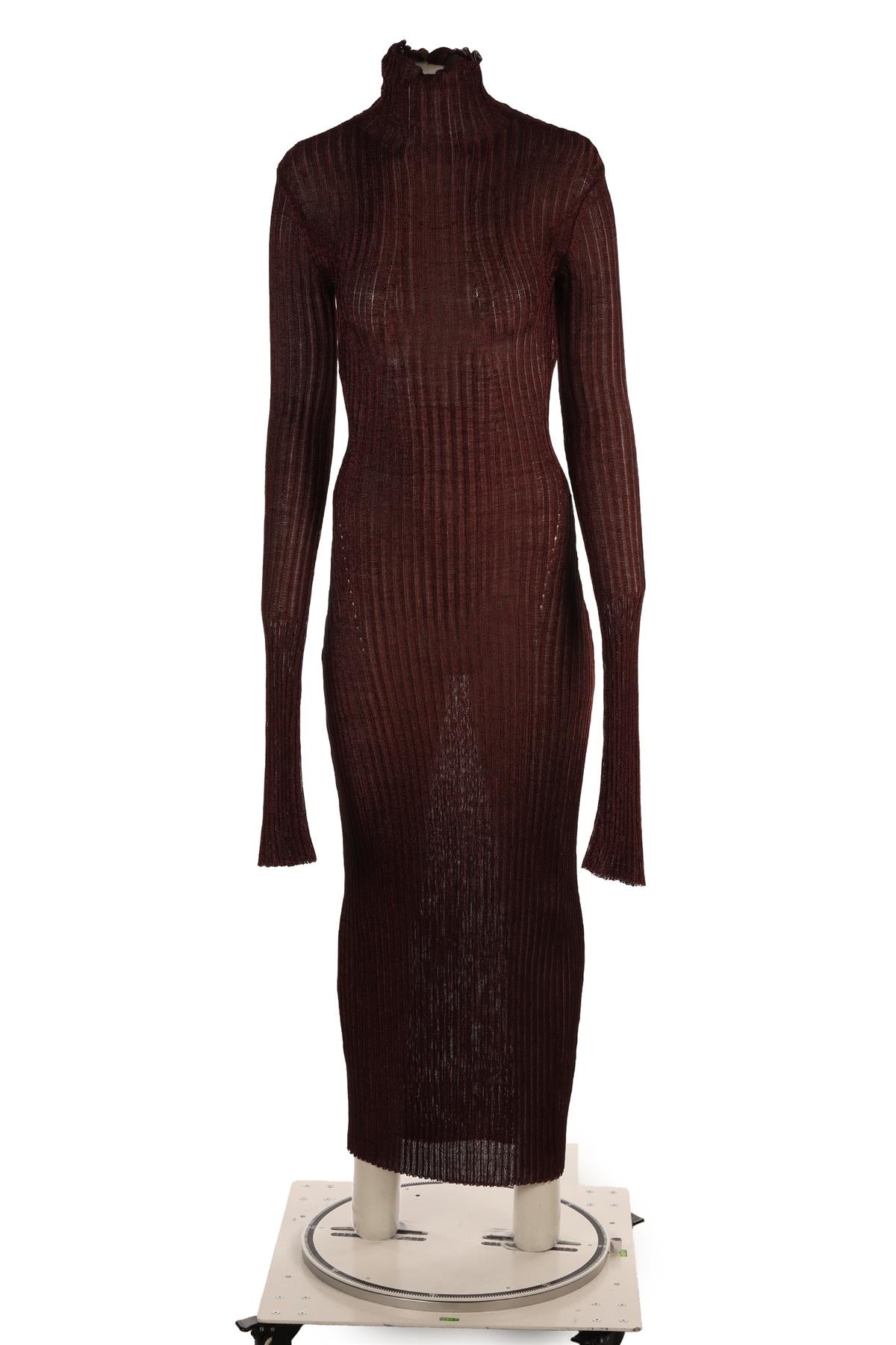 ARAKII BURGUNDY KNIT MAXI DRESS SMALL
