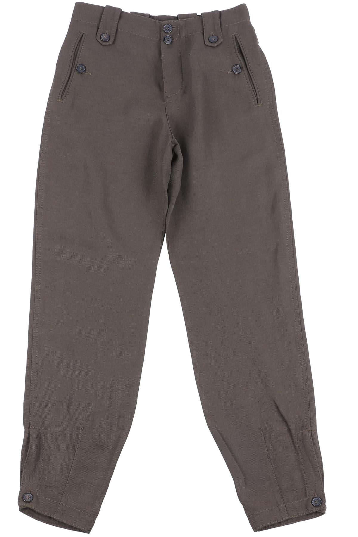 TOM FORD GREEN LINEN TAPERED PANTS IT 36 UK 4