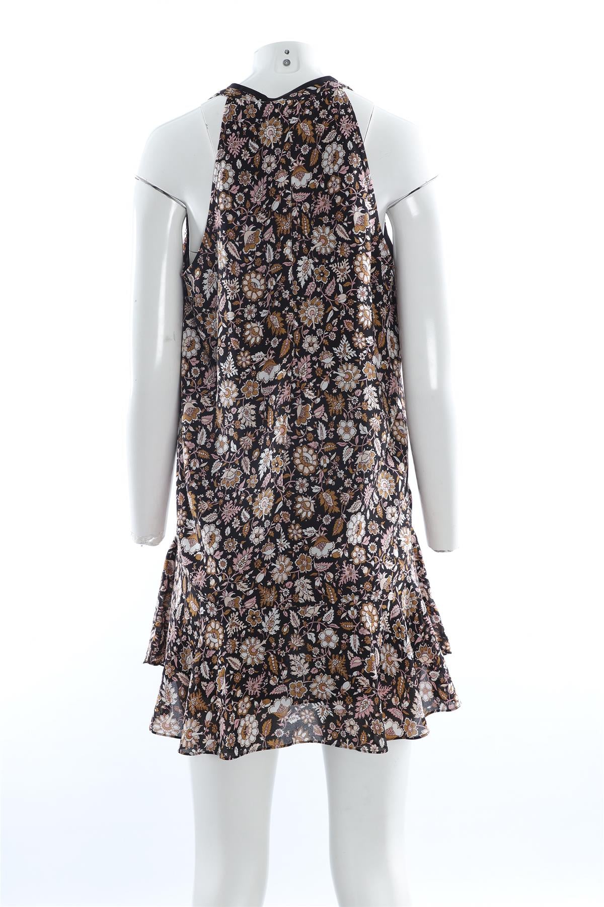 A.L.C BLACK SILK MINI DRESS UK 8