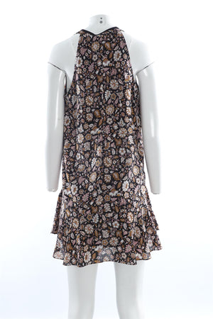 A.L.C BLACK SILK MINI DRESS UK 8
