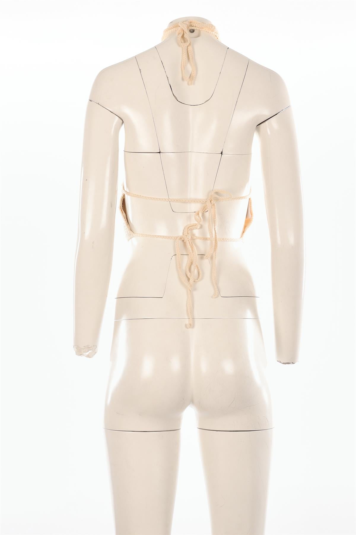 MAGDA BUTRYM CREAM CROCHET TOP FR 36 UK 8