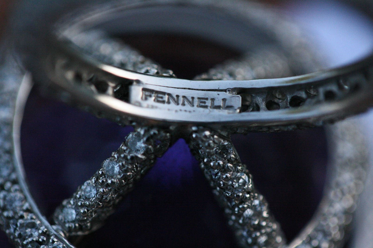THEO FENNELL AMETHYST AND DIAMOND WHITE GOLD RING