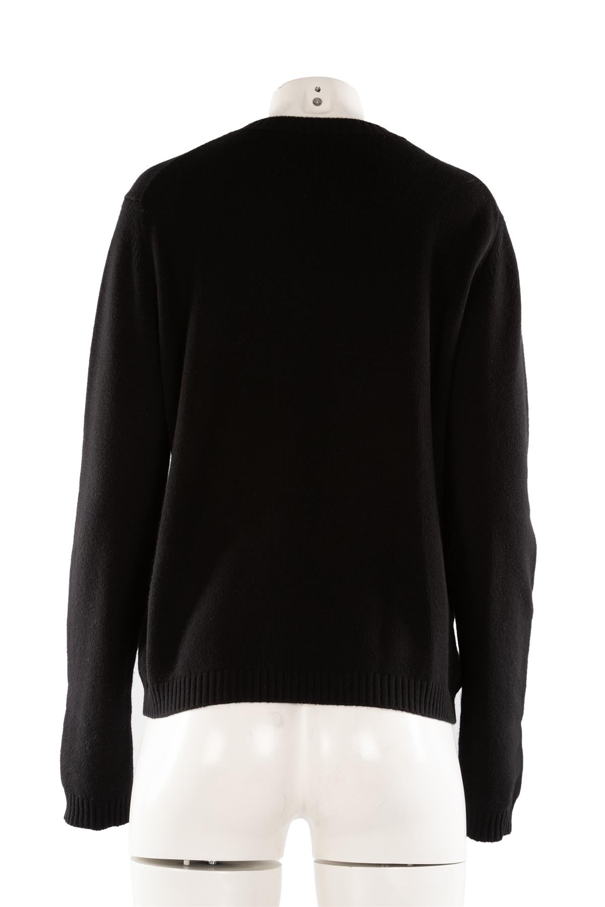LORO PIANA BLACK CASHMERE SWEATER IT 46 UK 14