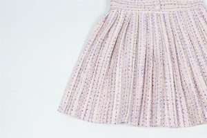 SELF-PORTRAIT LILAC KIDS GIRLS TWEED DRESS 10-12 YEARS