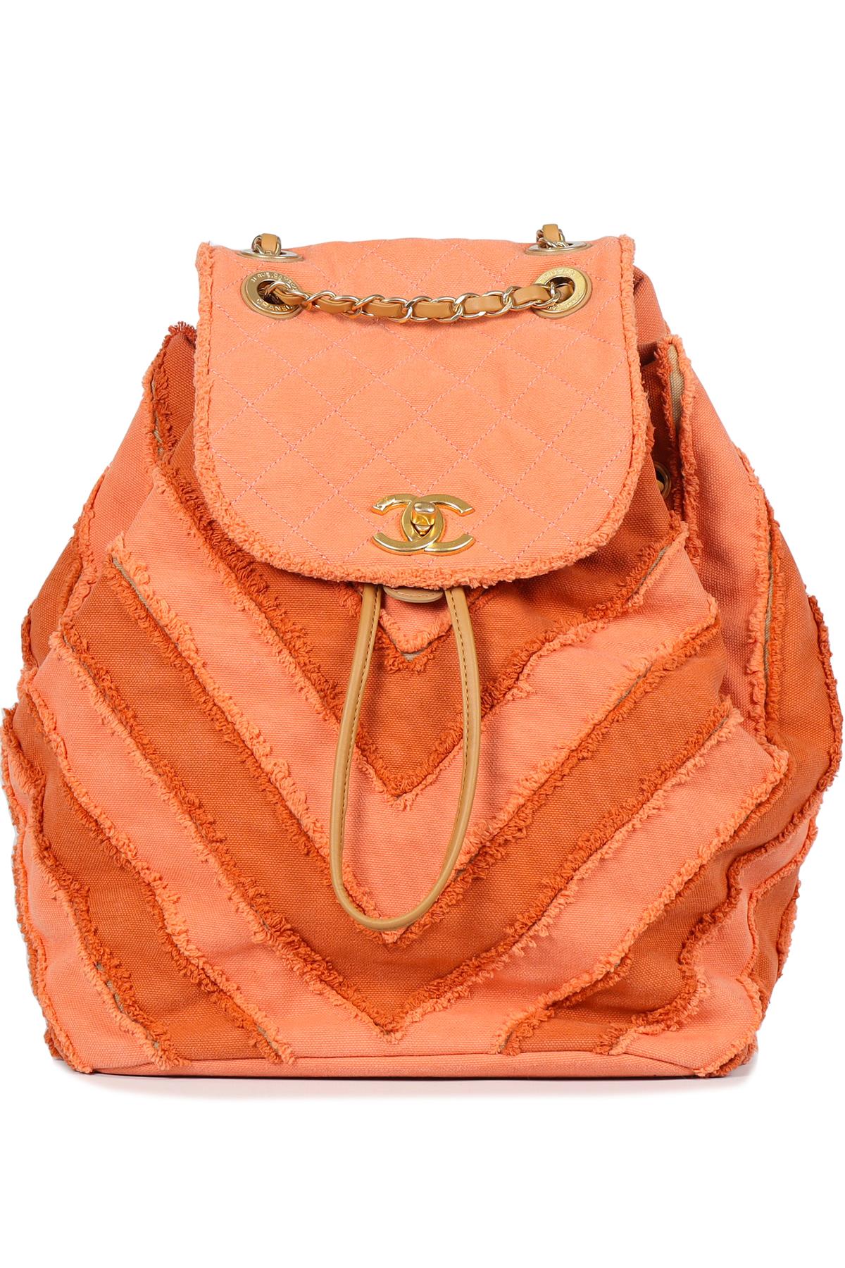 CHANEL 2017 CHEVRON CANVAS BACKPACK