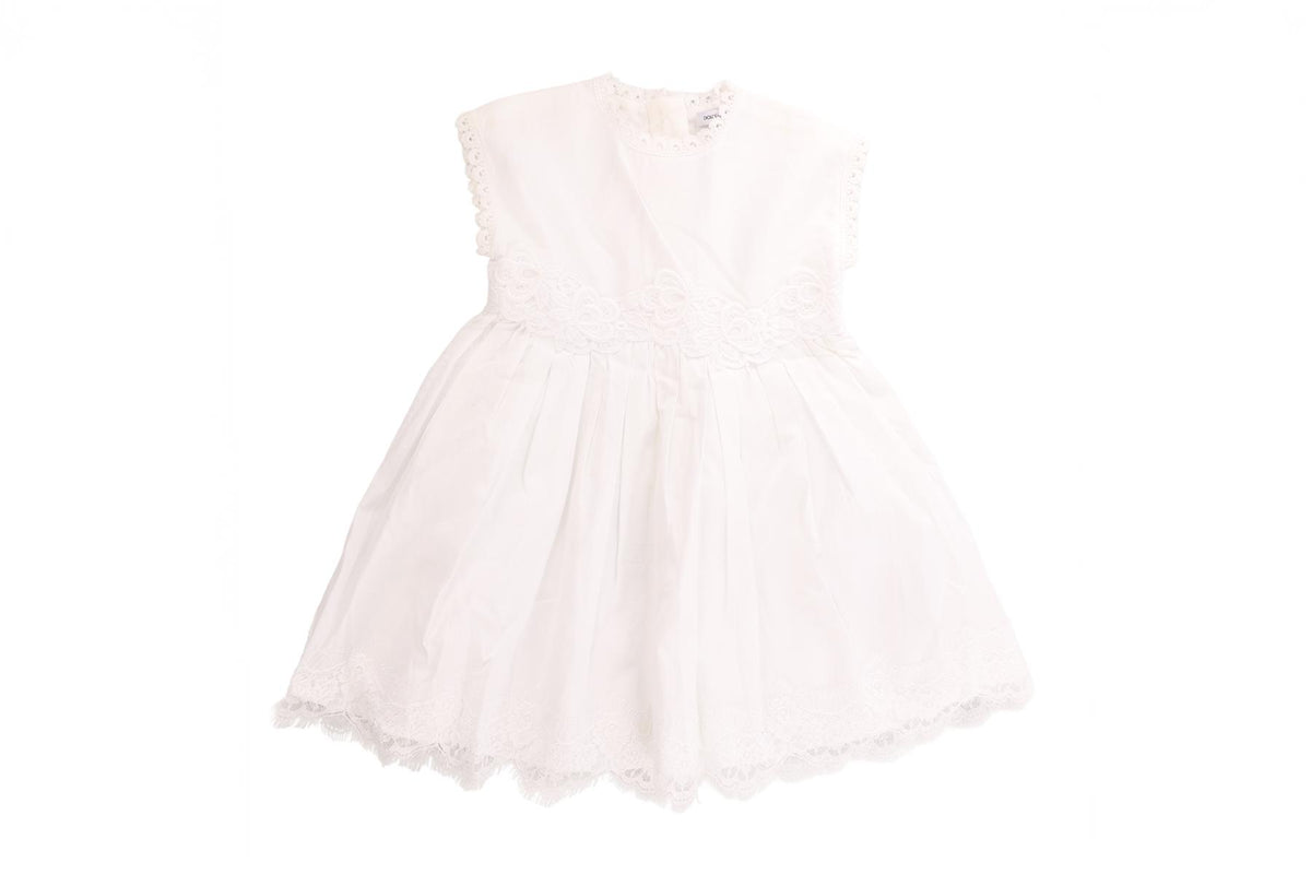 DOLCE & GABBANA WHITE BABY GIRLS DRESS 9-12 MONTHS