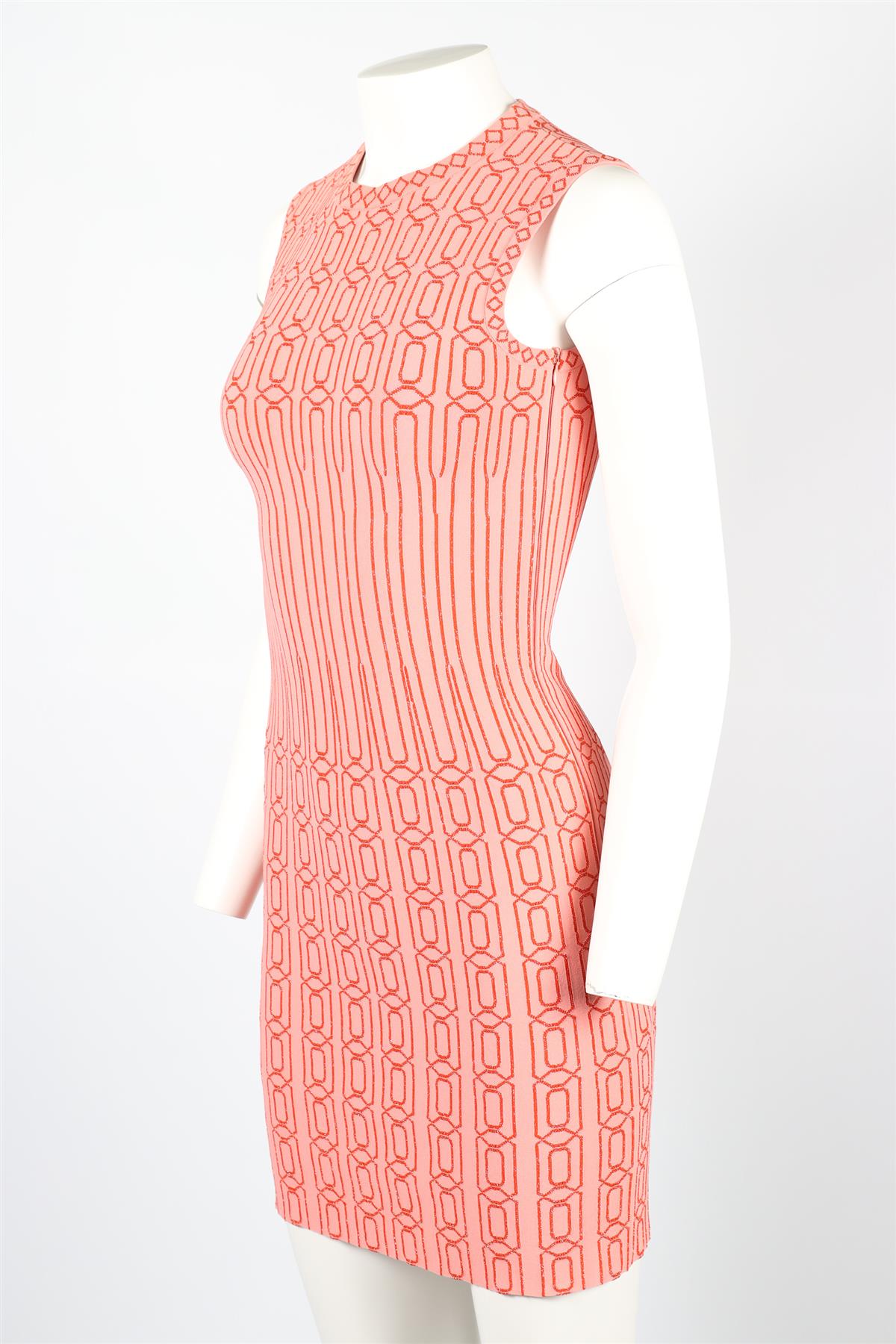 AZZEDINE ALAÏA ORANGE KNIT MINI DRESS FR 36 UK 8