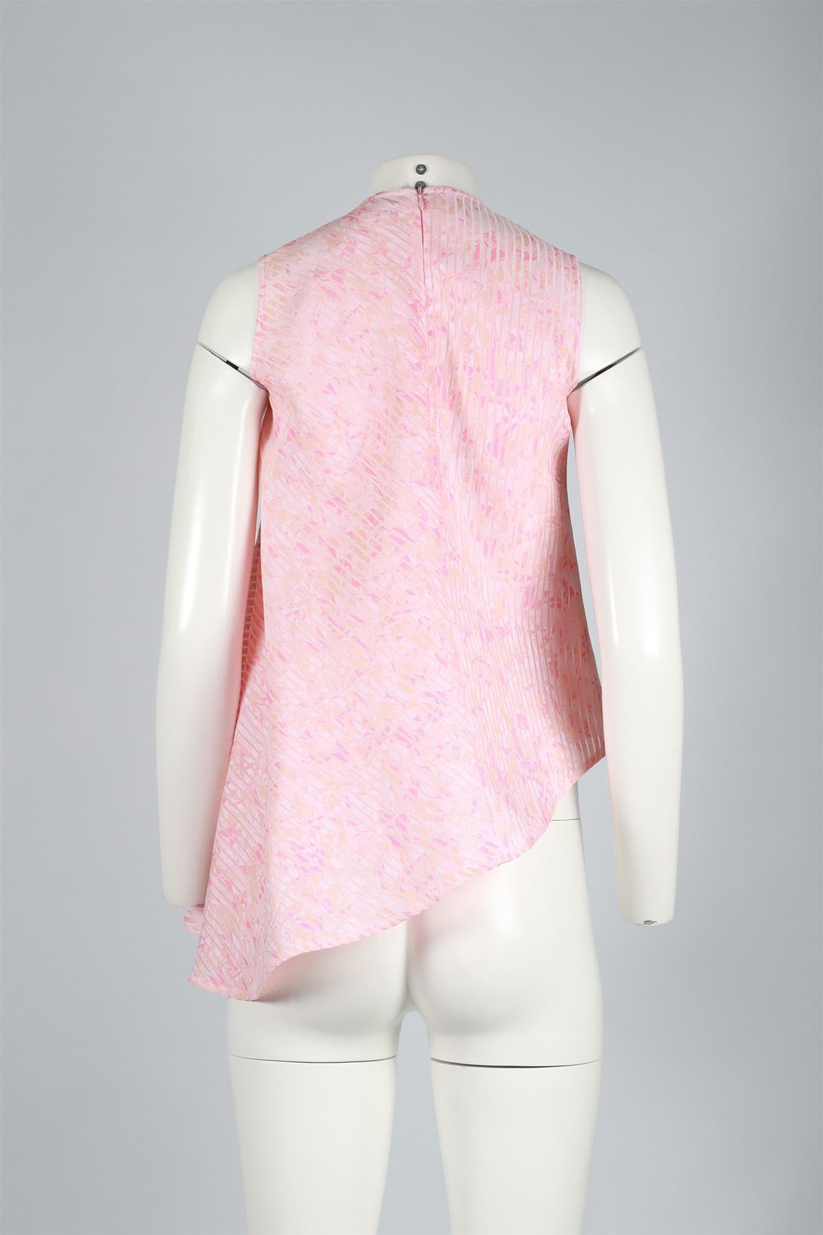 EUDON CHOI PINK SILK BLEND TOP UK 6