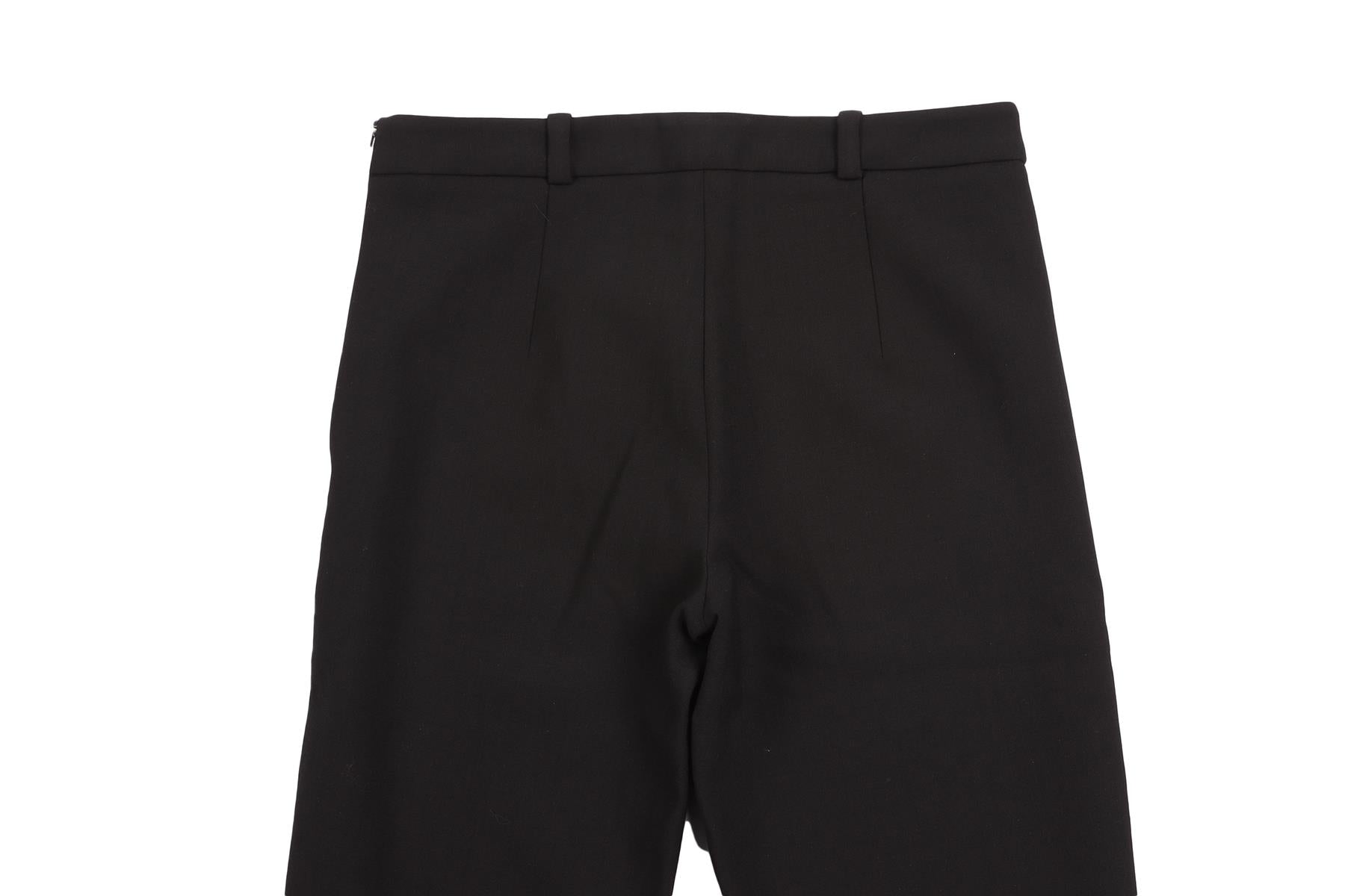 ROLAND MOURET BLACK WOOL STRAIGHT LEG PANTS UK 10