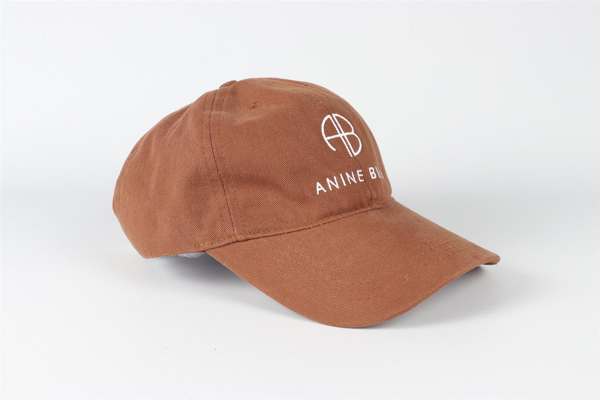 ANINE BING BROWN COTTON BASEBALL CAP ONE SIZE