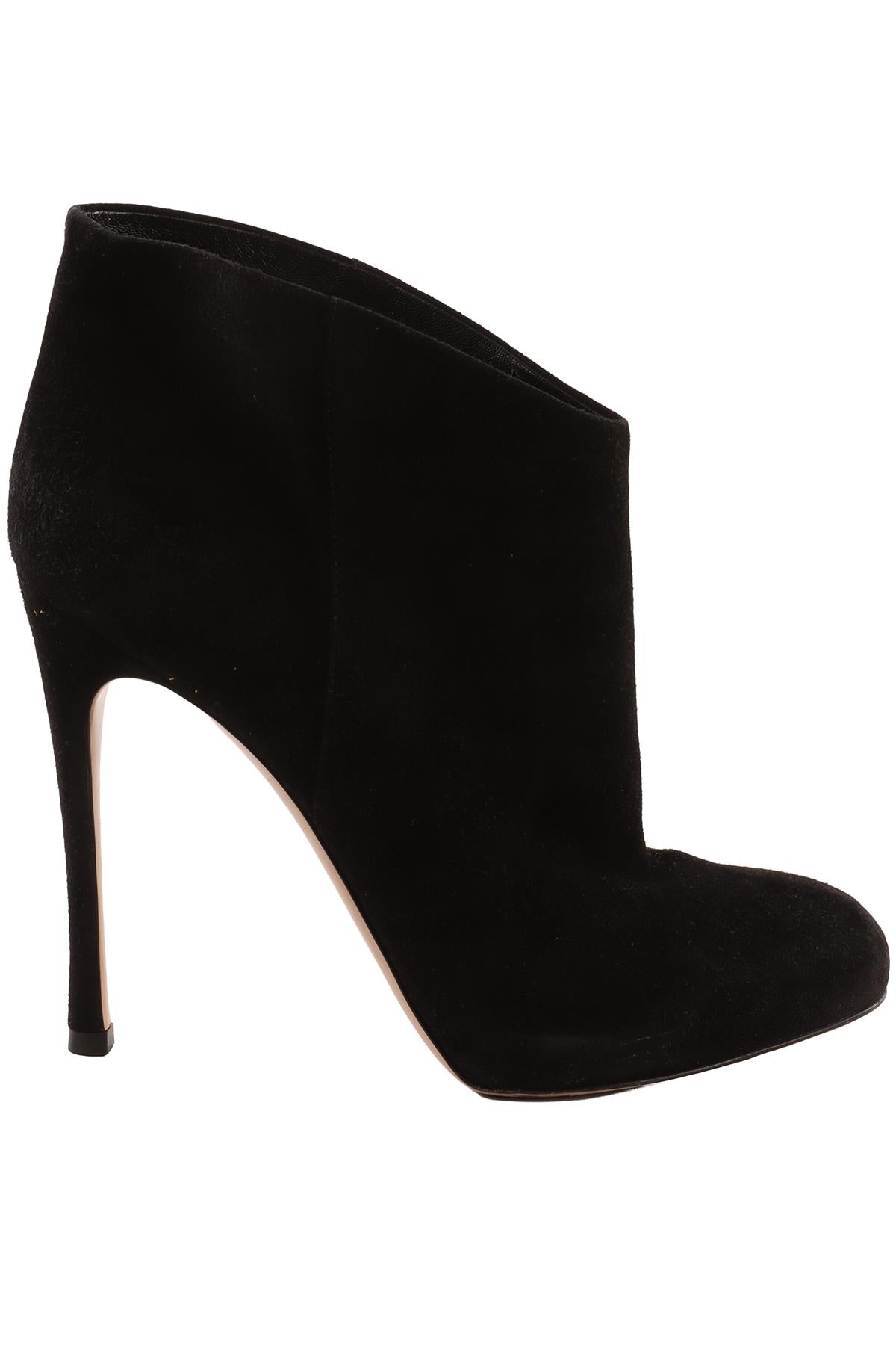 GIANVITO ROSSI BLACK SUEDE ANKLE BOOTS EU 38.5 UK 5.5