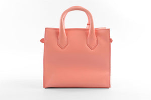 BALENCIAGA PINK PADLOCK ALL AFTERNOON MINI LEATHER TOTE BAG